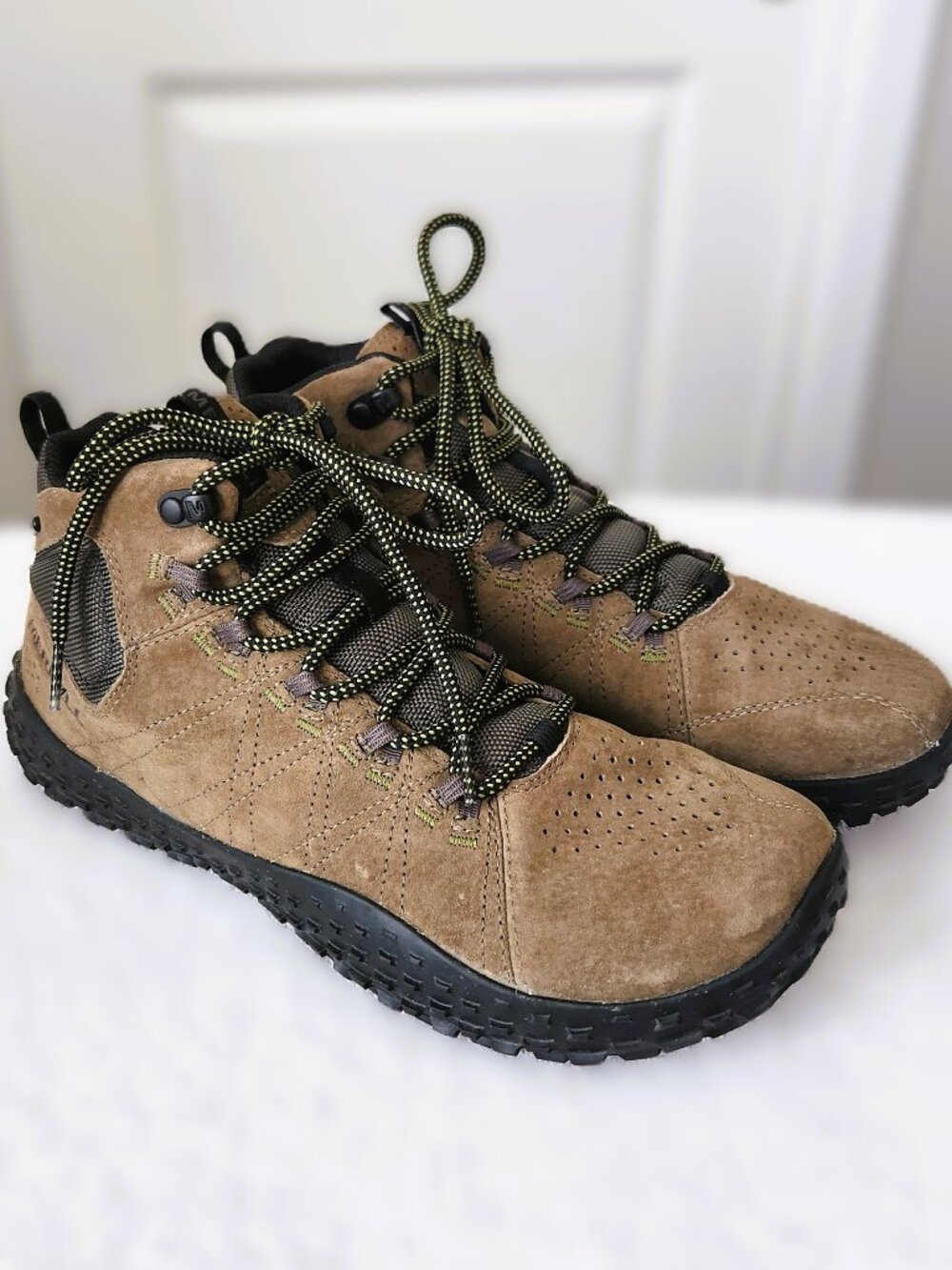 Merrell J5006859 Waterproof Hiking Boots Men's Size 10 Brown Suede Quantum Grip
